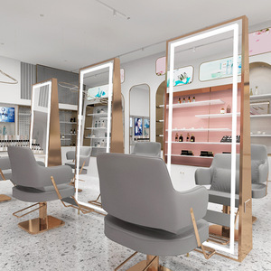 Espejo de Salón Meientai con Luces LED, Espejo de Pared para Peluquería, Estación de Espejo de Pared para Salones de Belleza con Luces LED - Product Image 6