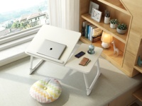 Travail lecture écriture Portable bois noir ordinateur portable lit bureau tour bureau avec porte-gobelet