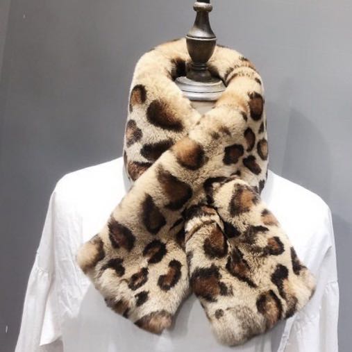 Оптовая продажа с фабрики, ручная работа, популярный женский шарф из натурального кроличьего меха на зиму
