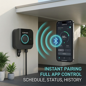 Chargeur mural pour véhicules électriques 7,4 kW 11 kW 22 kW, borne de recharge intelligente avec indicateur lumineux LED - Product Image 5