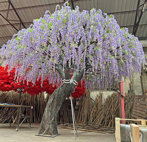 Árbol de glicinia púrpura romántico árbol de flor de cerezo que llora artificial decoración de flores árboles enormes para decoración de boda - Product Image 2