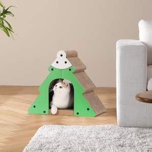 16,8 polegadas Papelão Cat <span class=keywords><strong>Scratcher</strong></span>: Vertical/Horizontal Pad, Túnel Cozy-Sofá Lounge Bed, 22 Lbs <span class=keywords><strong>Max</strong></span> Load - Product Image 6