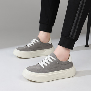 Chaussures en toile 2026 style coréen, légères, à semelle souple, respirantes, baskets blanches décontractées et tendance pour hommes - Product Image 1
