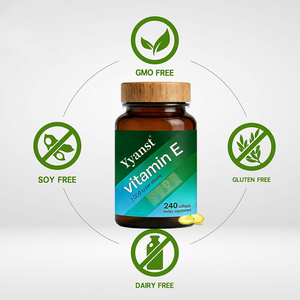 Suplemento de vitamina E de alta calidad sin gluten, que apoya la salud de la piel y la protección celular, en cápsulas blandas. - Product Image 3