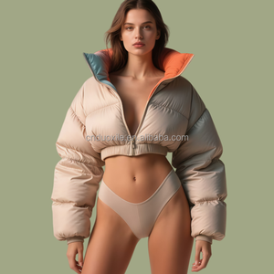 Özel Softshell kısa kış kapitone kirpi moda kadınlar lüks 800FP ceket yüksek kalite açık Lady aşağı kadın mont - Product Image 6