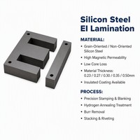 Tôle d'acier au silicium à haute perméabilité magnétique EI pour la production de transformateurs électriques de type sec