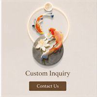 Art mural LED Poisson Koi en acrylique, MDF, cristal et porcelaine, mural lumineux pour salon, hall d'hôtel, décoration intérieure contemporaine