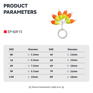 ลูกปัดลอยน้ำได้ทำจากโฟมปรับแต่งได้ทำจากวัสดุ EPS สำหรับตกปลาทรงรีสีเขียวเรืองแสงและแดง - Product Image 5
