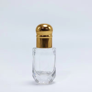 Botella de Vidrio para Perfume Attar, Forma Octogonal, Botella de Vidrio para Aceite Esencial de Oud Árabe con Rodillo de Vidrio - Product Image 3