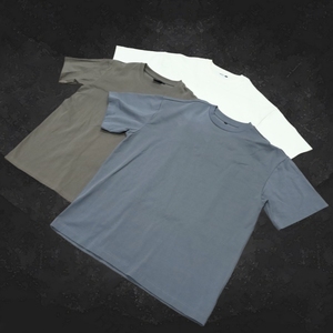 Men's T-shirts Wholesale Summer Custom <b>Logo</b> Distressed Plain print Casual 100% Cotton 300gsm Heavyweight T-shirts - Product Image 2