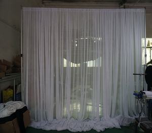 ฉากหลังงานแต่งงาน ขนาด 14 ฟุต x 12 ฟุต พร้อมขาตั้งฉากหลังแบบหรูหรา  พร้อมชุดท่อและผ้าม่าน - Product Image 2