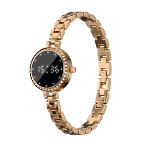 Bracelet intelligent L6 pour femmes avec cadran en strass, moniteur de fréquence cardiaque, d'oxygène sanguin et de sommeil, étanche IP67, tracker de fitness, bracelet en métal - Product Image 1