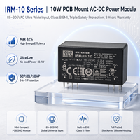 IRM-10 10W AC-DC Modul Daya Industri Tunggal PCB Mount Input 85-264VAC Efisiensi 82% <0.1W Tanpa Beban Garansi 3 Tahun CE