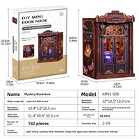 Support de livre DIY transfrontalier le plus vendu, artisanat en bois, modèle architectural de paysage miniature, support de livre créatif 3D