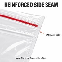 Sacs Ziplock Transparents en PE avec Fermeture Éclair Rouge, Sacs Polyvalents Refermables de Qualité Alimentaire pour Snacks et Noix, Impression Personnalisée, Vente en Gros