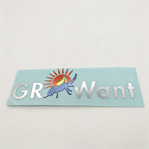 Bespoke 0.05mm Nickel Foil Metal Sticker Luxury Chrome Finish Electroforming <b>Label</b> with 3M Adhesive for Luxury <b>Packaging</b> - Product Image 1