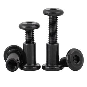 Vis hexagonales M10 en acier inoxydable noir oxydé personnalisées, marquées CE, pour la fabrication de tôles, service OEM - Product Image 1