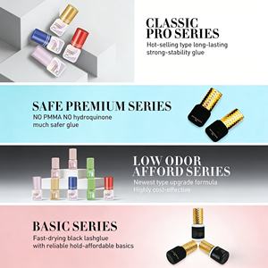 Colle pour extensions de cils noire transparente en gros, étiquette privée, logo personnalisé, séchage rapide, adhésif pour extensions de cils, forte adhérence, sans latex - Product Image 3