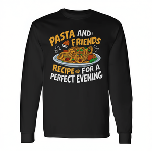 Camiseta Promocional de Manga Larga Pasta and Friends para Fiestas Nocturnas de Pasta - Product Image 2