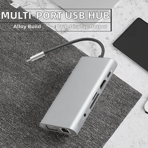 11/10/8/7/6/5/4/3 1 USB C HUB Docking Station Adapter cho máy tính xách tay USB 3.1 Type-C HUB HDTV VGA RJ45 SD TF âm thanh PD 100W - Product Image 2