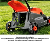 Cortadora de Césped Industrial de 1600W con Batería, Alta Eficiencia, Altura de Corte Ajustable, Bolsa Recolectora de Césped de 100L, Profesional