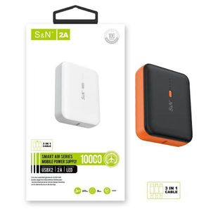 Cargador Portátil S&N de 10000mAh 2A con Doble Puerto USB e Indicador LED - Product Image 1