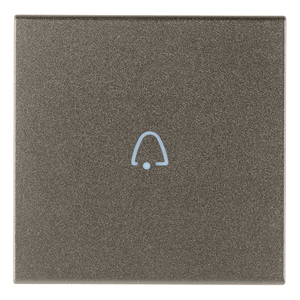 Campanello assiale in metallo con simbolo a campana, pulsante per campanello, lunghezza 4,5 pollici, altezza 0,5 pollici - Product Image 1