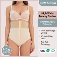 Culotte gainante anti-roulement taille haute pour femme, contrôle du ventre, grandes tailles, sans couture, sculpte-fesses et corps entier