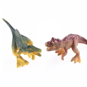 Miniatur mainan dinosaurus plastik, Set mainan dinosaurus kecil, lembut, untuk kapsul telur