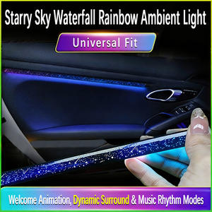 Lumière ambiante cascade ciel étoilé, ensemble de 4 pièces, 2x50cm, 2x60cm, lampe de décoration intérieure de voiture - Product Image 2