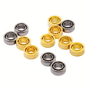 Rodamiento de Bolas Cóncavo Tipo U para Yoyo, 6.35*12.7*4.762mm, Alta Velocidad, Silencioso, 10 Bolas, Dorado, R188 UR188KK - Product Image 2