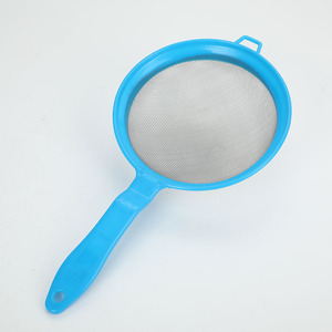 <b>Plastic</b> <b>Edged</b> Stainless Steel Mesh Oil Strainer 10-21Cm Food Grade Filter For Kitchen Use - Product Image 4