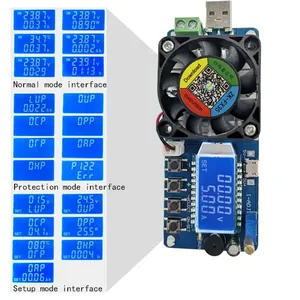 Testeur électronique de courant, tension et puissance FX25/FX35 4A/5A avec protection USB, affichage LCD, résistance réglable, déchargeur L1085 - Product Image 4