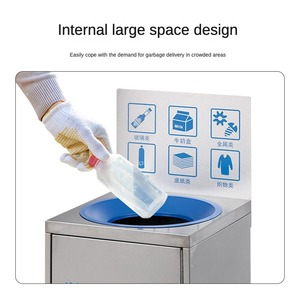 Ngoài trời phân loại thép không gỉ Thùng rác ngoài trời vỏ trái cây Thùng tùy chỉnh Thùng rác cho đường phố công viên và danh lam thắng cảnh - Product Image 5