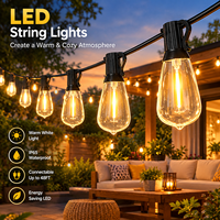 Lampu Hias Bentuk Bunga Shineu IP65 2700K Warm White, Tahan Angin, Tahan Air, Inti Tembaga LED, Dapat Disesuaikan, 100m, Natal