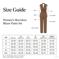 Ensemble deux pièces pour femme : veste sans manches ceinturée et pantalon droit taille haute