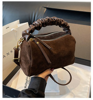Fabrik OEM Rindsleder-Optik Wildleder PU Nubuk Leder Damen Umhängetasche Schultertasche Benutzerdefiniertes Logo Abdeckung Dame Crossbody Tasche Geldbörse