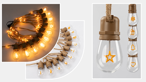 크리스마스 LED 연결 가능한 스트링 조명, 맞춤형 패턴 전구 포함, 총 길이 8미터, 축제 장식 조명 - Product Image 3