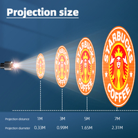 Proyector Gobo para Exteriores Yufan, Resistente al Agua, Foco LED para Interiores, Tiendas, Pisos, Láser Gratuito, Rotación de 360 Grados, Luz Publicitaria con Logotipo Personalizado