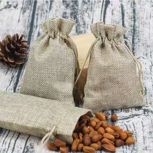 Customizável Juta <span class=keywords><strong>Drawstring</strong></span> Sacos para Uso Doméstico Reutilizável Pequeno Mercearia Peruca Compras Sacos De Feijão De Café Sacos De Serapilheira Bolsas - Product Image 6