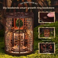Support de livre 3D Art Déco, maison miniature à construire soi-même avec puzzle en bois et meubles, projet d'artisanat pour anniversaire et décoration intérieure