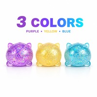 Nouvelle peluche chat en TPR souple, balle anti-stress pour adultes et enfants