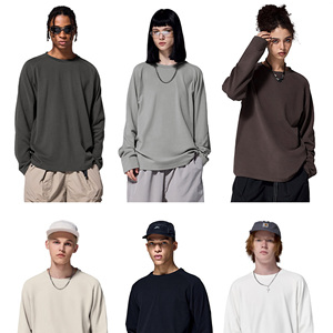 Camiseta de Hip Hop de Diseño Nuevo, de Lujo, con Logotipo Personalizado, Impresión por Transferencia de Calor, Sólida, ODM, Resistente al Viento, con Bolsillo, Lavada, Estilo Desgastado, Larga - Product Image 3