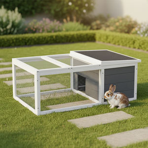 Grande cage mobile en bois <span class=keywords><strong>pour</strong></span> lapins et poulets, abri extérieur <span class=keywords><strong>pour</strong></span> oiseaux, niche <span class=keywords><strong>pour</strong></span> chats, maisonnette portable <span class=keywords><strong>pour</strong></span> animaux de compagnie, résistante au vent, respirante et imperméable - Product Image 1