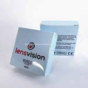 Caja de embalaje de contactos de colores con impresión de logotipo personalizado de negocios caja de embalaje de contacto ocular de lentes