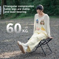 Ensemble table et chaises pliantes tactiques en acier carbone pour le camping, mobilier d'extérieur portable à ouverture rapide