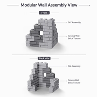 Briques en plastique Gao Micro Briques murales 1x2 1x4 Coin rainuré Château Blocs de construction DIY Pièces en vrac