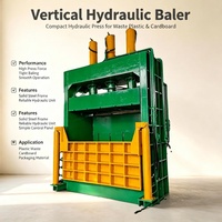 Presse à balles hydraulique pour canettes en aluminium, ferraille, pneus et déchets