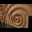 Décoration murale paramétrique ondulée en bois, Art paramétrique, Fichier de découpe CNC pour impression 3D sur bois