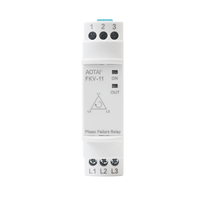 Relais électronique de protection contre les pannes de phase FKV-11, haute puissance, miniature, électromagnétique, sans neutre, 3*380V AC 50/60Hz, asymétrique